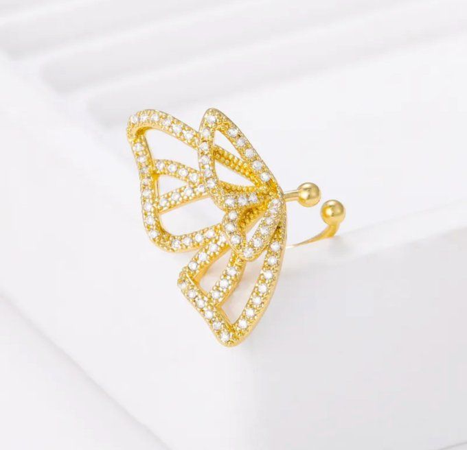 CLIPS D'OREILLES PAPILLON