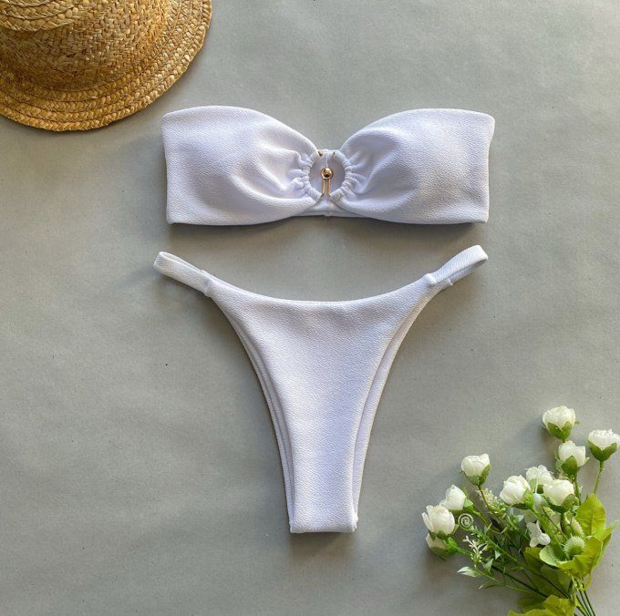 MAILLOT DE BAIN 2 PIECES BLANC 