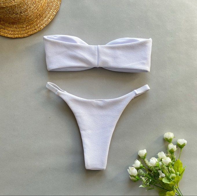 MAILLOT DE BAIN 2 PIECES BLANC 